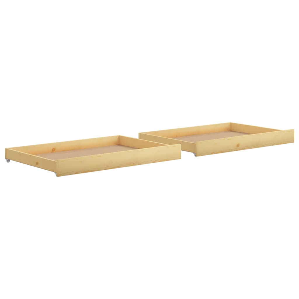2x Schublade für Tagesbetten Kiefer Massiv Bettschublade Schubladensockel Räder - Bild 21 von 25