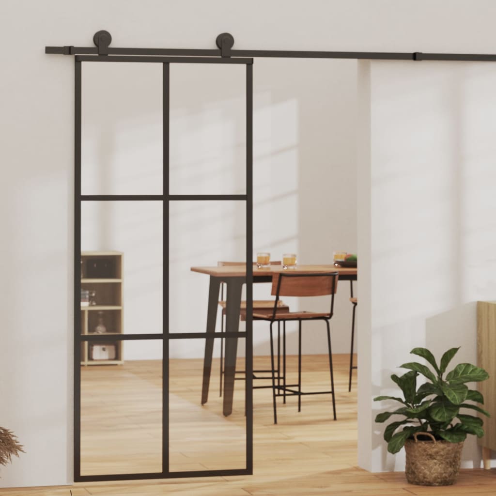 Antik Schiebetür mit Beschlag Glas Aluminium Schiebetürsystem Loft Design Tür - Bild 19 von 20
