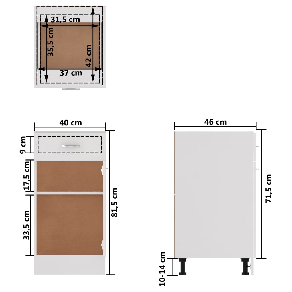 Hochglanz-Weiß Küchenschrank Küchenzeile Einbauküche Unterschrank Hängeschrank - Bild 42 von 196
