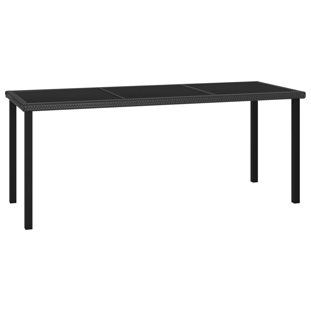 Garten Esstisch Poly Rattan Gartentisch Balkontisch Couchtisch Glas Tischplatte - Bild 25 von 29