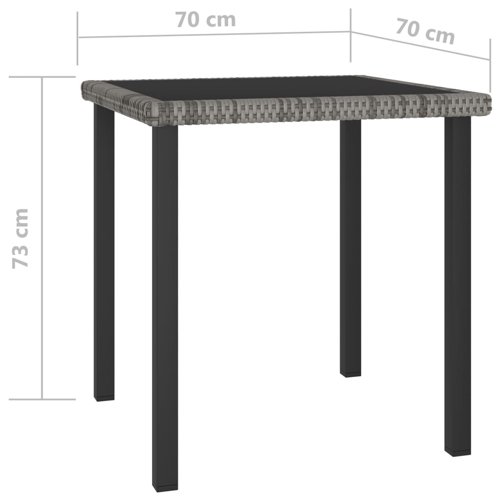 Garten Esstisch Poly Rattan Gartentisch Balkontisch Couchtisch Glas Tischplatte - Bild 10 von 29