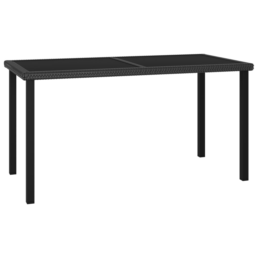 Garten Esstisch Poly Rattan Gartentisch Balkontisch Couchtisch Glas Tischplatte - Bild 11 von 29