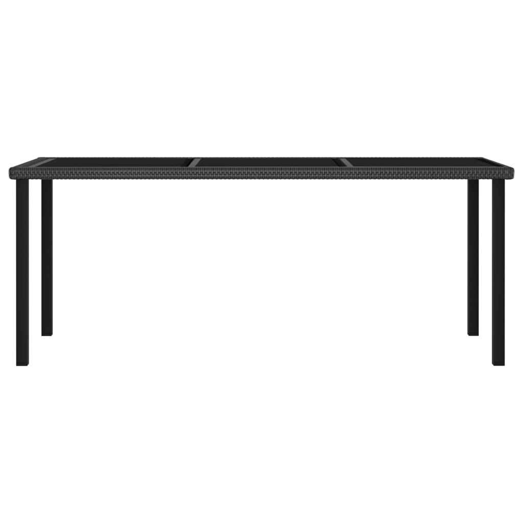 Garten Esstisch Poly Rattan Gartentisch Balkontisch Couchtisch Glas Tischplatte - Bild 26 von 29