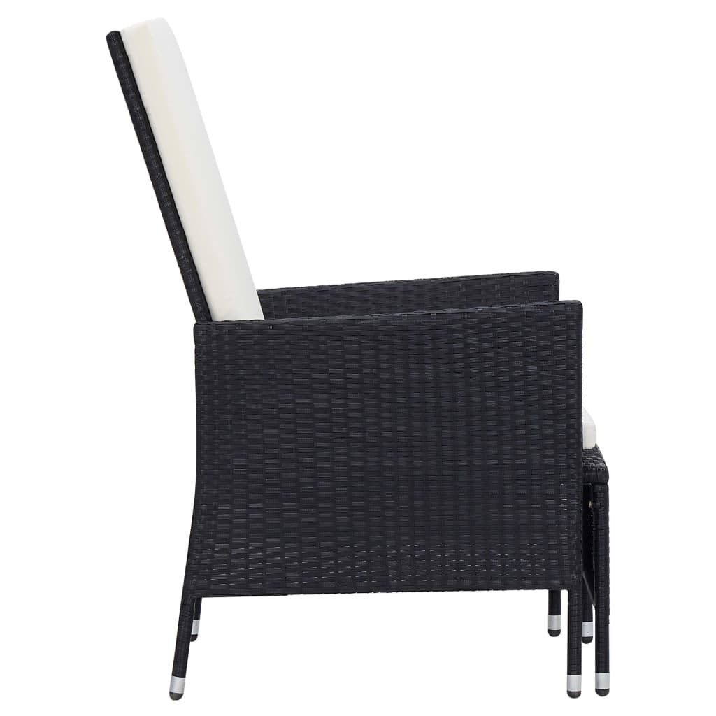 2-tlg. Garten Lounge mit Couchtisch Poly Rattan Liegestuhl Gartenliege Set DE - Bild 28 von 34