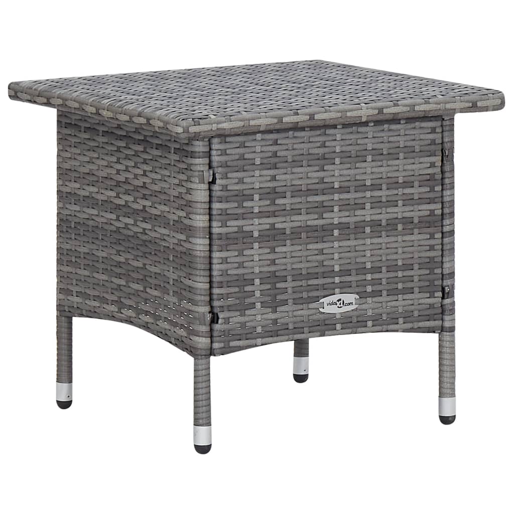 2-tlg. Garten Lounge mit Couchtisch Poly Rattan Liegestuhl Gartenliege Set DE - Bild 21 von 34