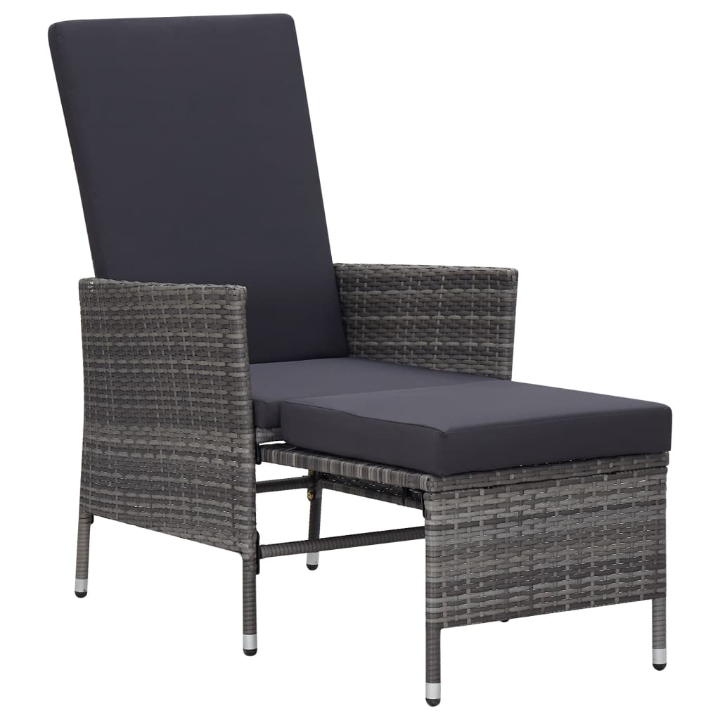2-tlg. Garten Lounge mit Couchtisch Poly Rattan Liegestuhl Gartenliege Set DE - Bild 15 von 34