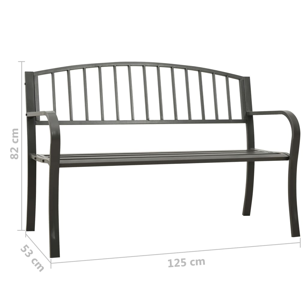 Gartenbank 2-3-Sitzer Sitzbank Parkbank Metall Bank Balkon Terrassenbank - Bild 22 von 84