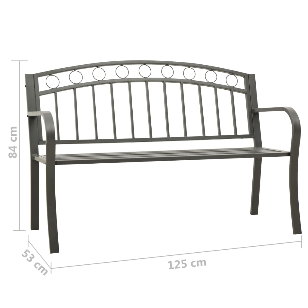 Gartenbank 2-3-Sitzer Sitzbank Parkbank Metall Bank Balkon Terrassenbank - Bild 10 von 84