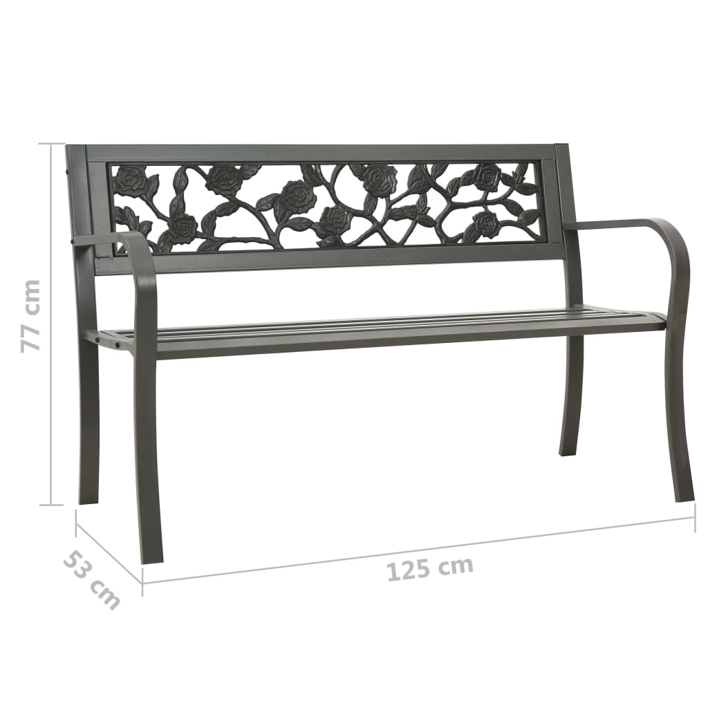Gartenbank 2-3-Sitzer Sitzbank Parkbank Metall Bank Balkon Terrassenbank - Bild 63 von 84