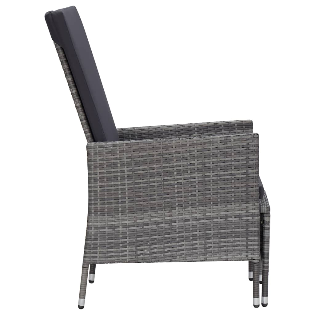 2-tlg. Garten Lounge mit Couchtisch Poly Rattan Liegestuhl Gartenliege Set DE - Bild 17 von 34