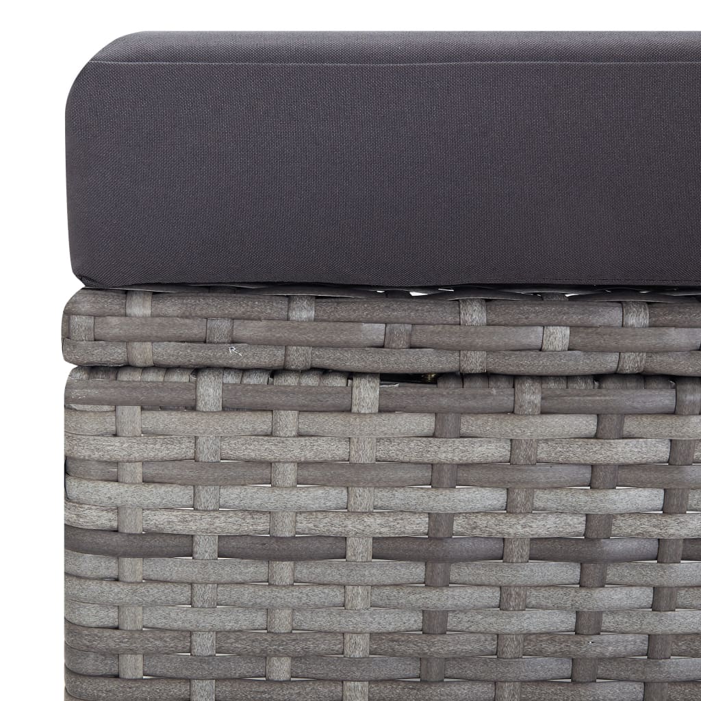 2-tlg. Garten Lounge mit Couchtisch Poly Rattan Liegestuhl Gartenliege Set DE - Bild 20 von 34