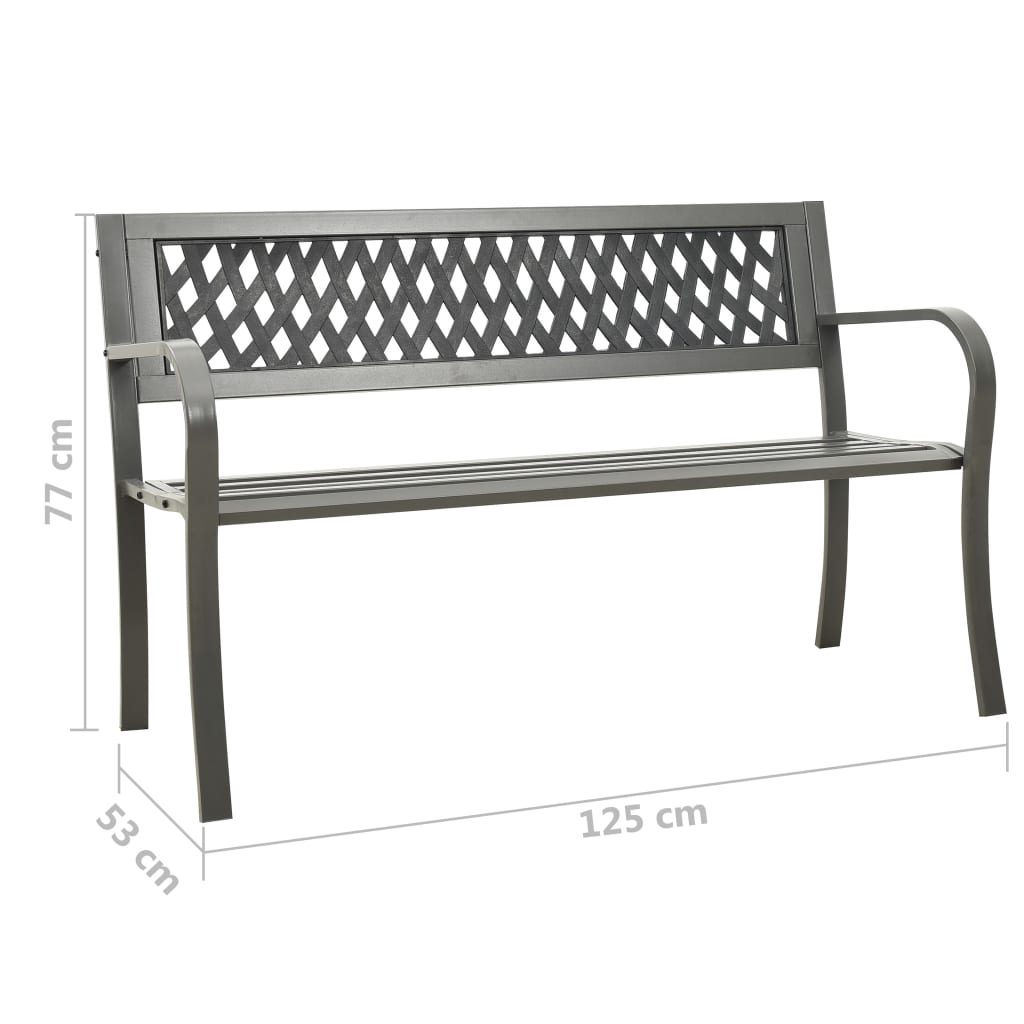 Gartenbank 2-3-Sitzer Sitzbank Parkbank Metall Bank Balkon Terrassenbank - Bild 39 von 84