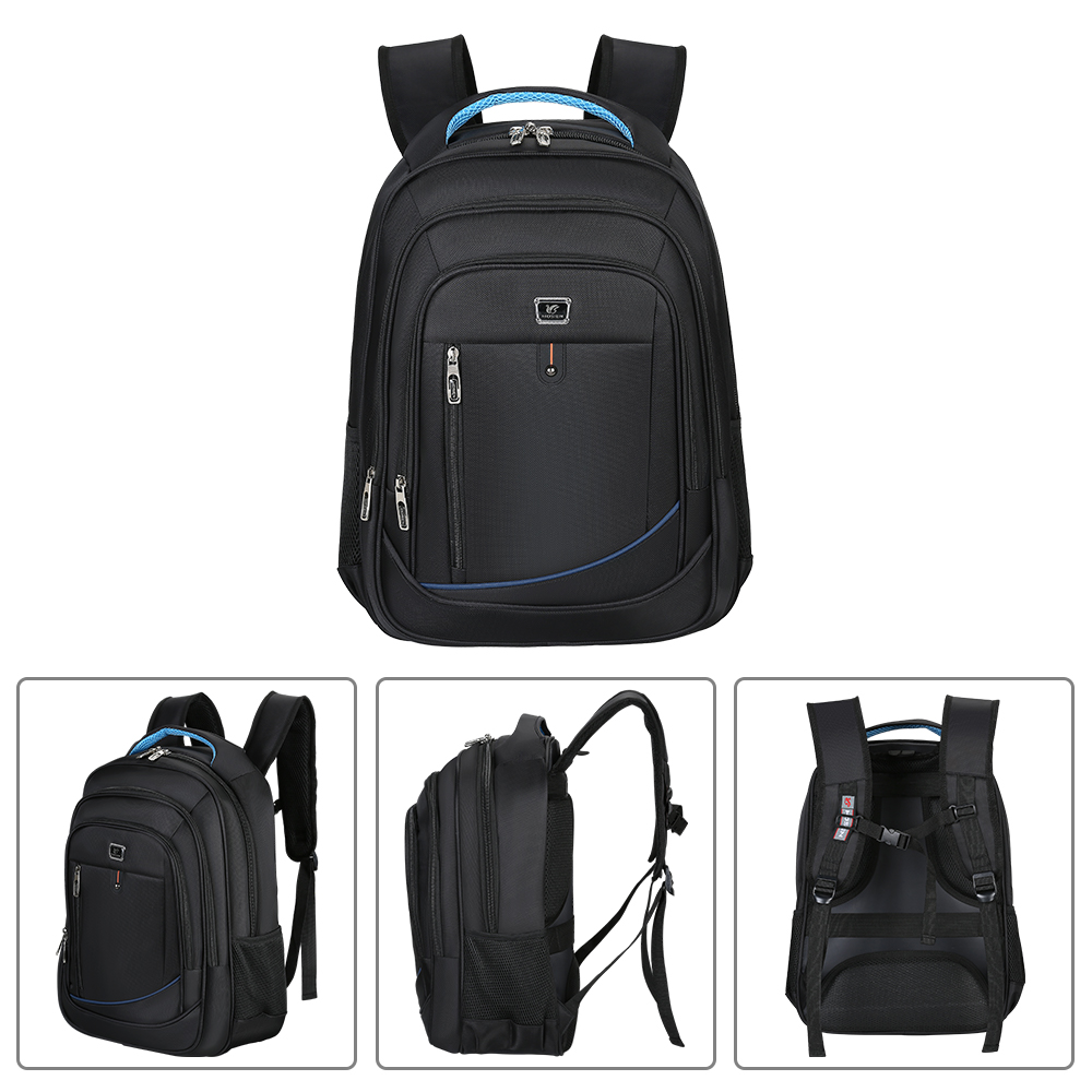 Mens Laptop Backpack Waterproof Large Rucksack Notebook Travel School Bag Black - Picture 70 of 77