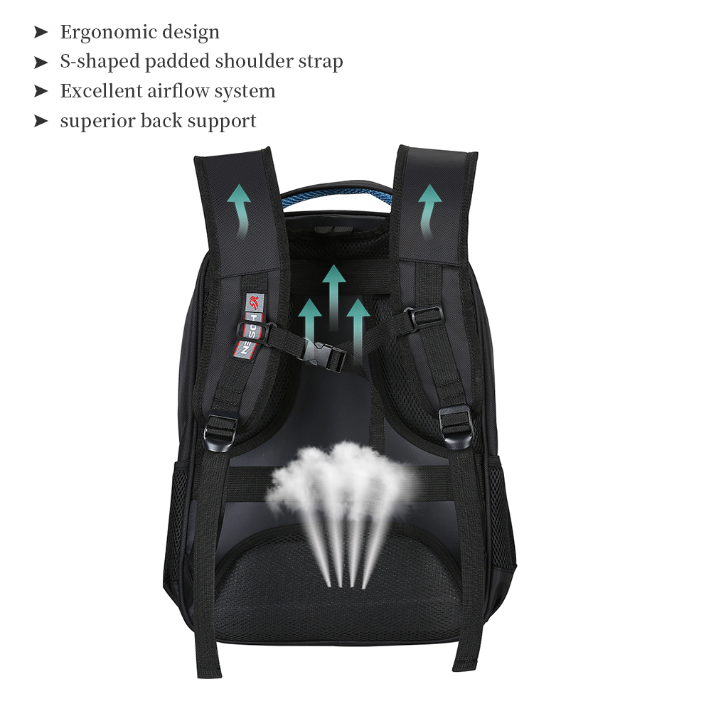 Mens Laptop Backpack Waterproof Large Rucksack Notebook Travel School Bag Black - Picture 74 of 77