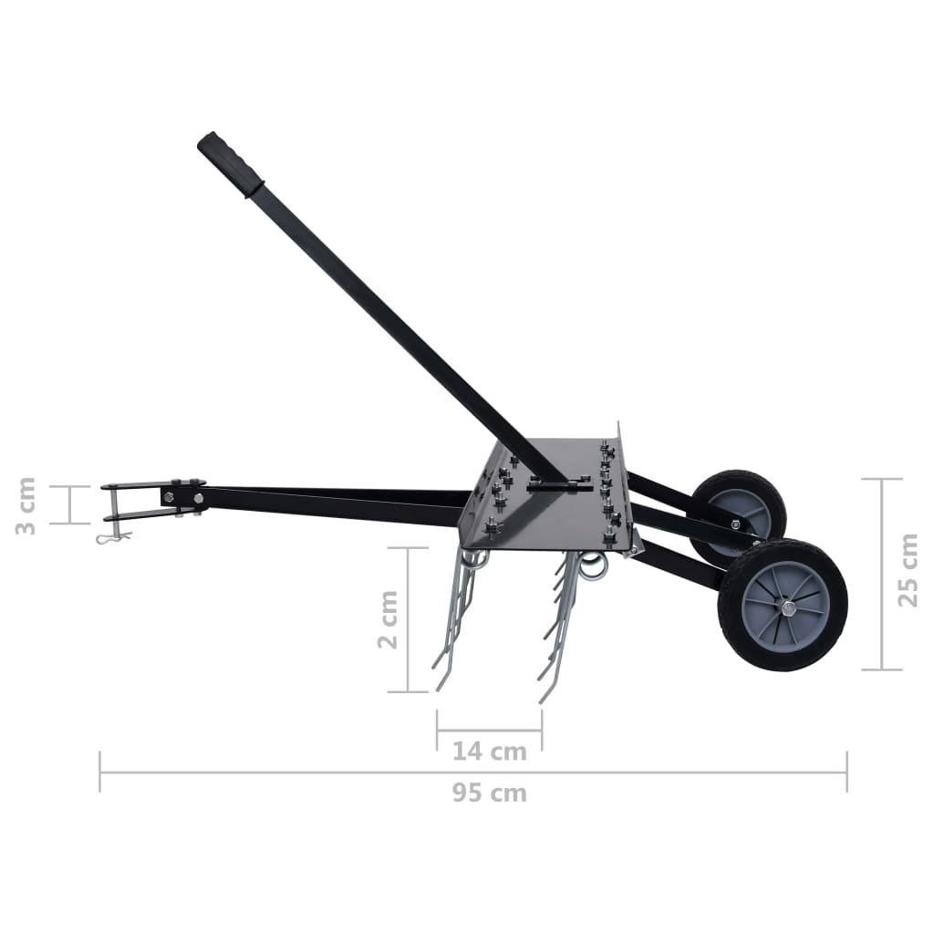 Rasenstriegel Rasenkamm Entmooser Vertikutierer Anbau für Traktor ATV 100-120CM - Bild 21 von 35