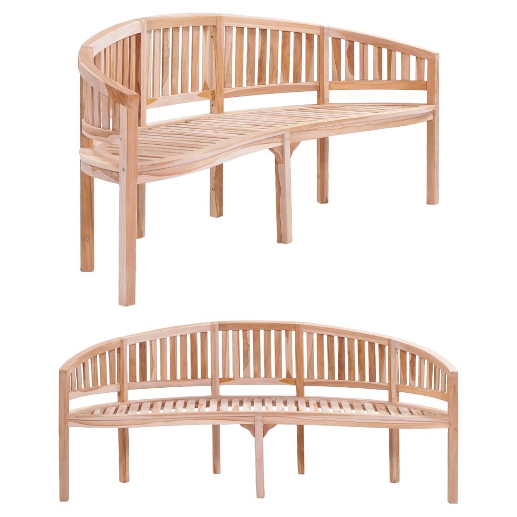 2-3-4 Sitzer Bananenbank Gartenbank Sitzbank Teak Holz Bank Parkbank Holzbank - Bild 24 von 29