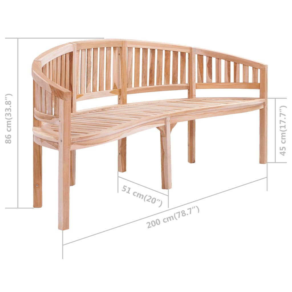 2-3-4 Sitzer Bananenbank Gartenbank Sitzbank Teak Holz Bank Parkbank Holzbank - Bild 23 von 29