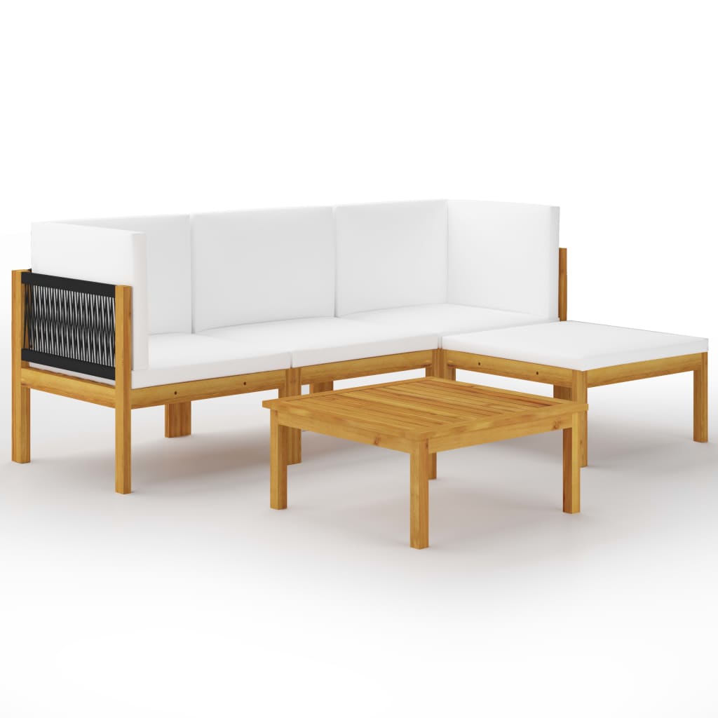 Garten-Lounge-Set Loungemöbel Sitzgruppen Sofa mit Kissen Massivholz Akazie - Bild 23 von 51