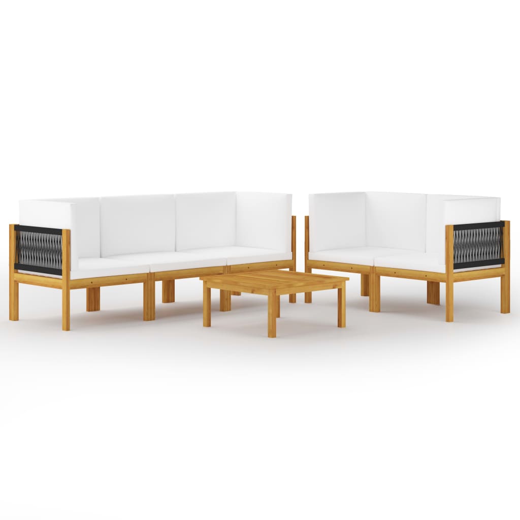 Garten-Lounge-Set Loungemöbel Sitzgruppen Sofa mit Kissen Massivholz Akazie - Bild 30 von 51