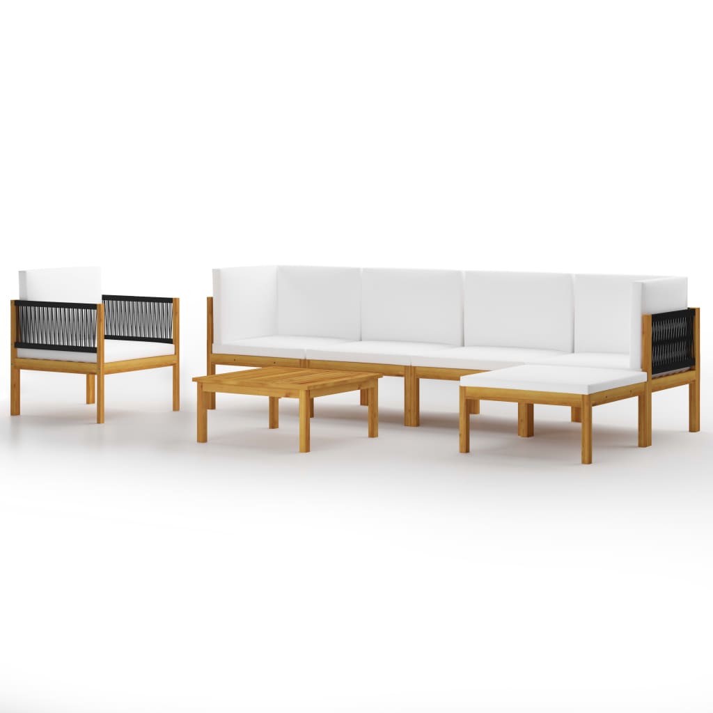 Garten-Lounge-Set Loungemöbel Sitzgruppen Sofa mit Kissen Massivholz Akazie - Bild 26 von 51