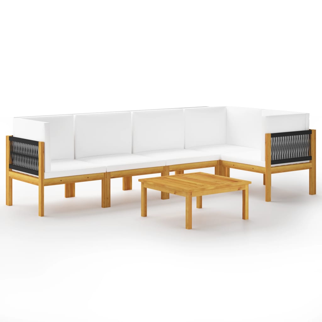 Garten-Lounge-Set Loungemöbel Sitzgruppen Sofa mit Kissen Massivholz Akazie - Bild 45 von 51