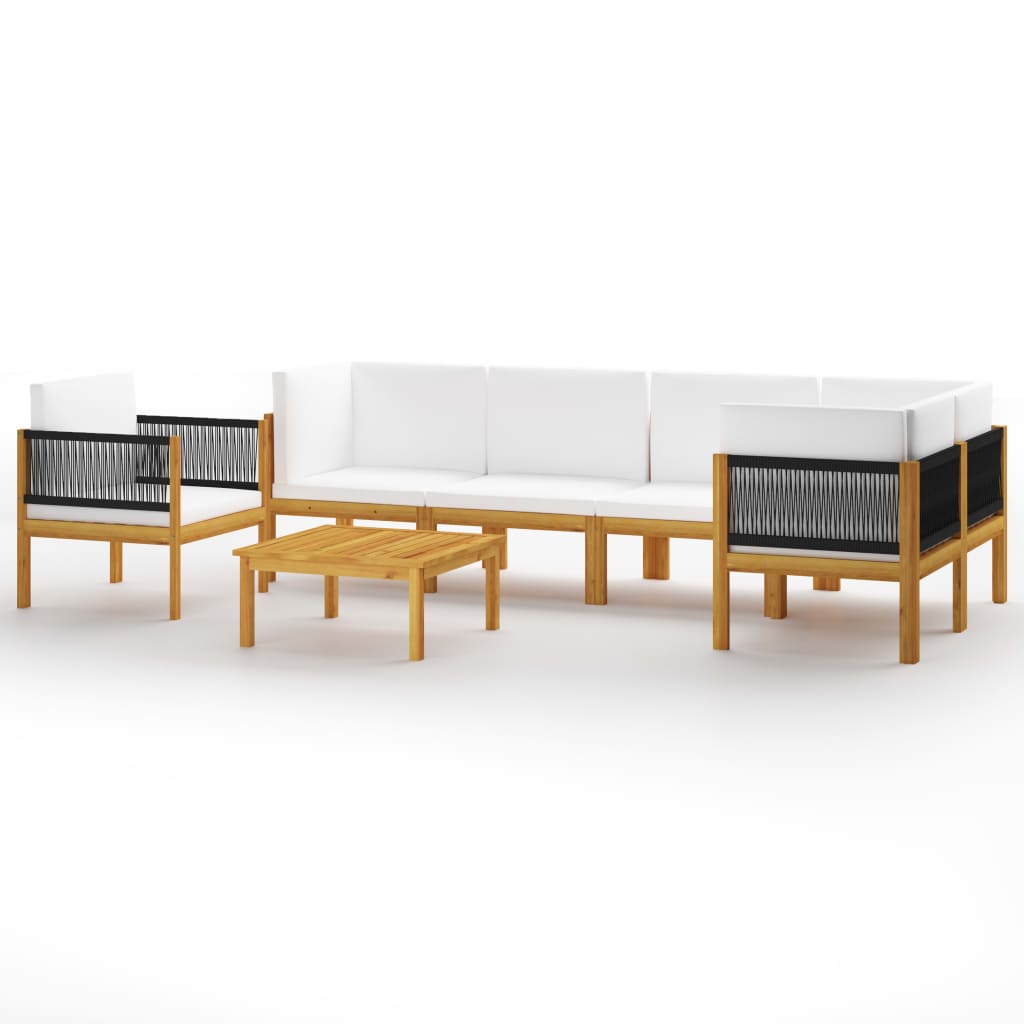 Garten-Lounge-Set Loungemöbel Sitzgruppen Sofa mit Kissen Massivholz Akazie - Bild 49 von 51