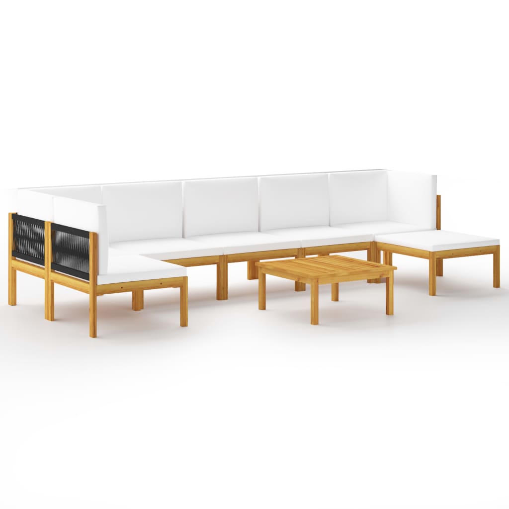 Garten-Lounge-Set Loungemöbel Sitzgruppen Sofa mit Kissen Massivholz Akazie - Bild 50 von 51