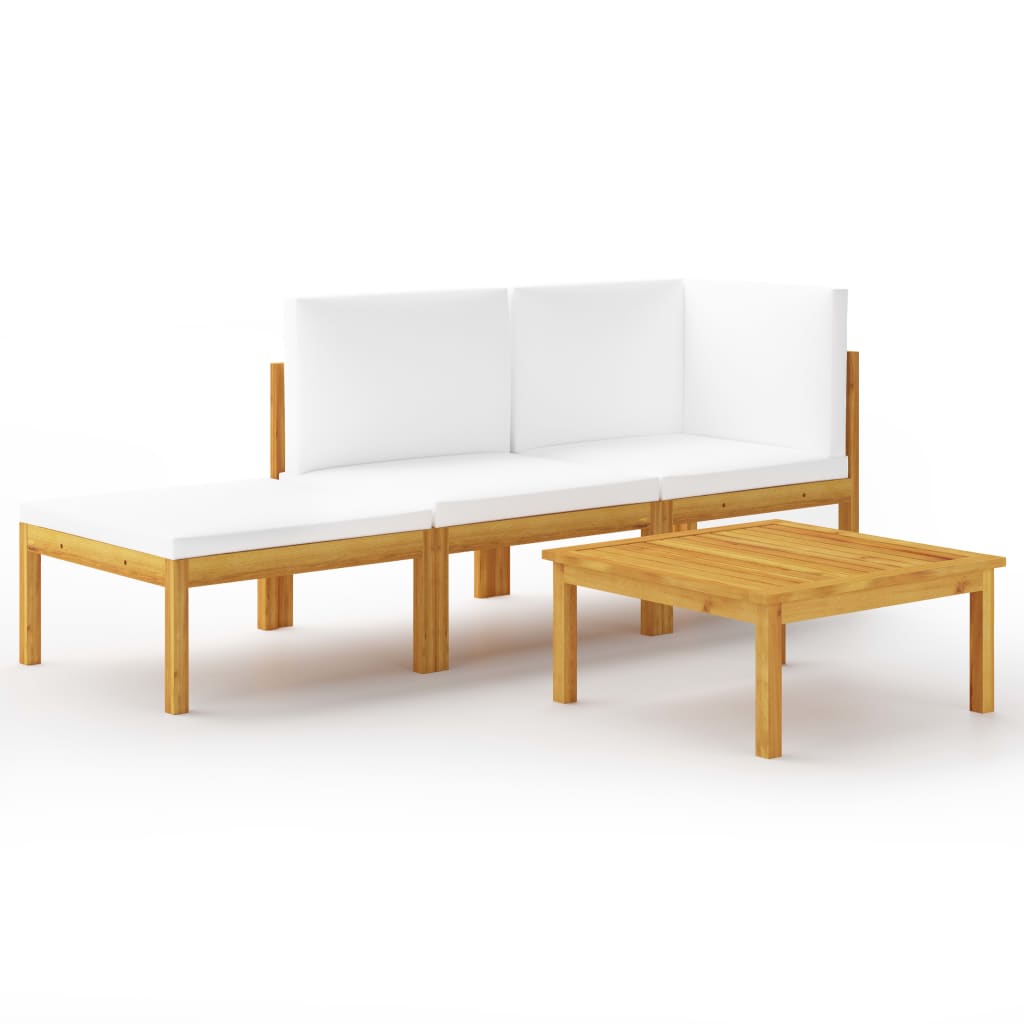 Garten-Lounge-Set Loungemöbel Sitzgruppen Sofa mit Kissen Massivholz Akazie - Bild 48 von 51