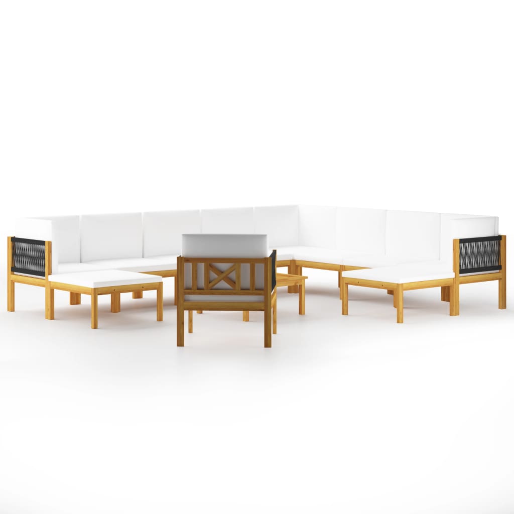 Garten-Lounge-Set Loungemöbel Sitzgruppen Sofa mit Kissen Massivholz Akazie - Bild 38 von 51