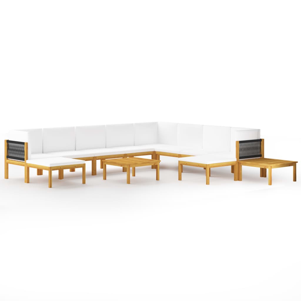 Garten-Lounge-Set Loungemöbel Sitzgruppen Sofa mit Kissen Massivholz Akazie - Bild 39 von 51