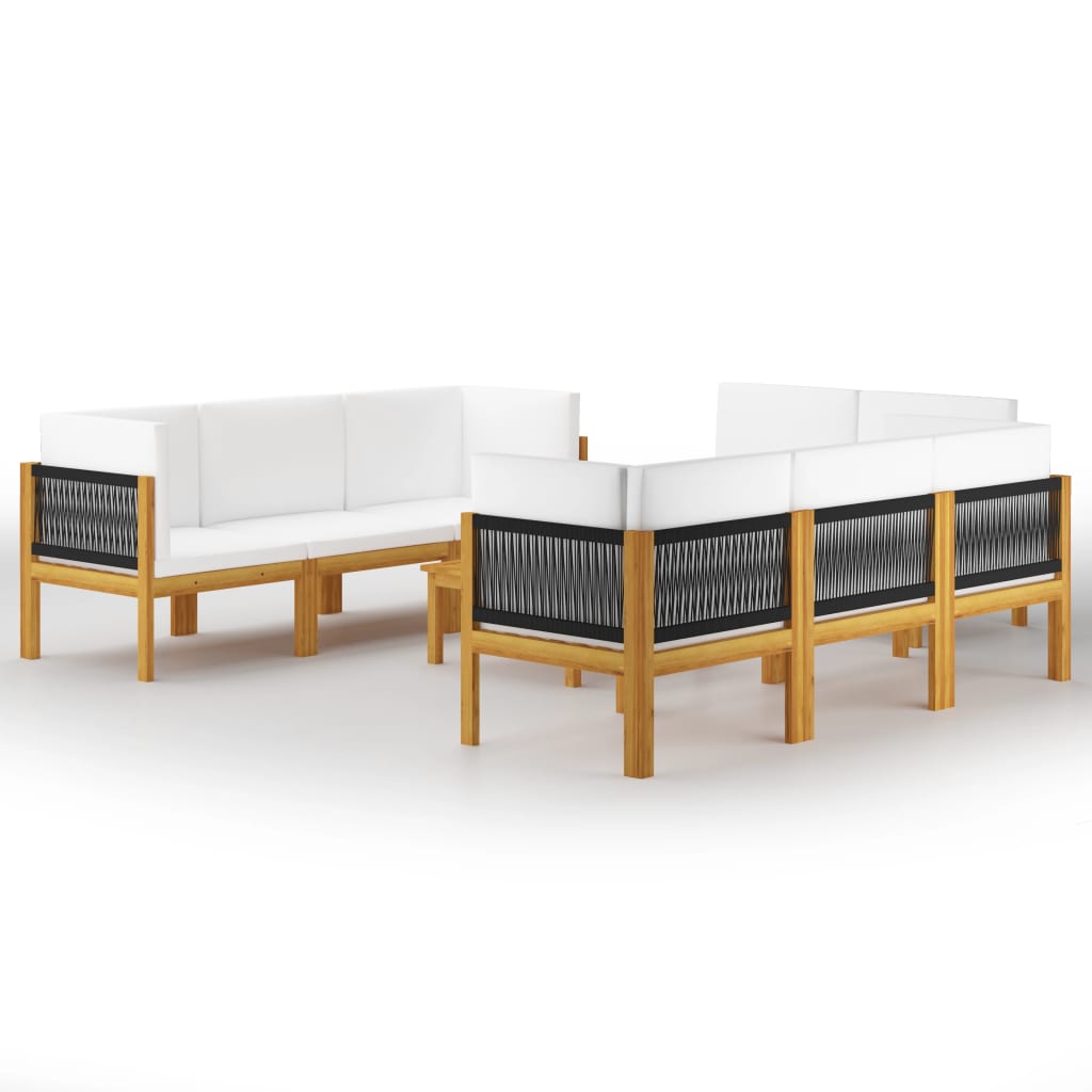 Garten-Lounge-Set Loungemöbel Sitzgruppen Sofa mit Kissen Massivholz Akazie - Bild 31 von 51