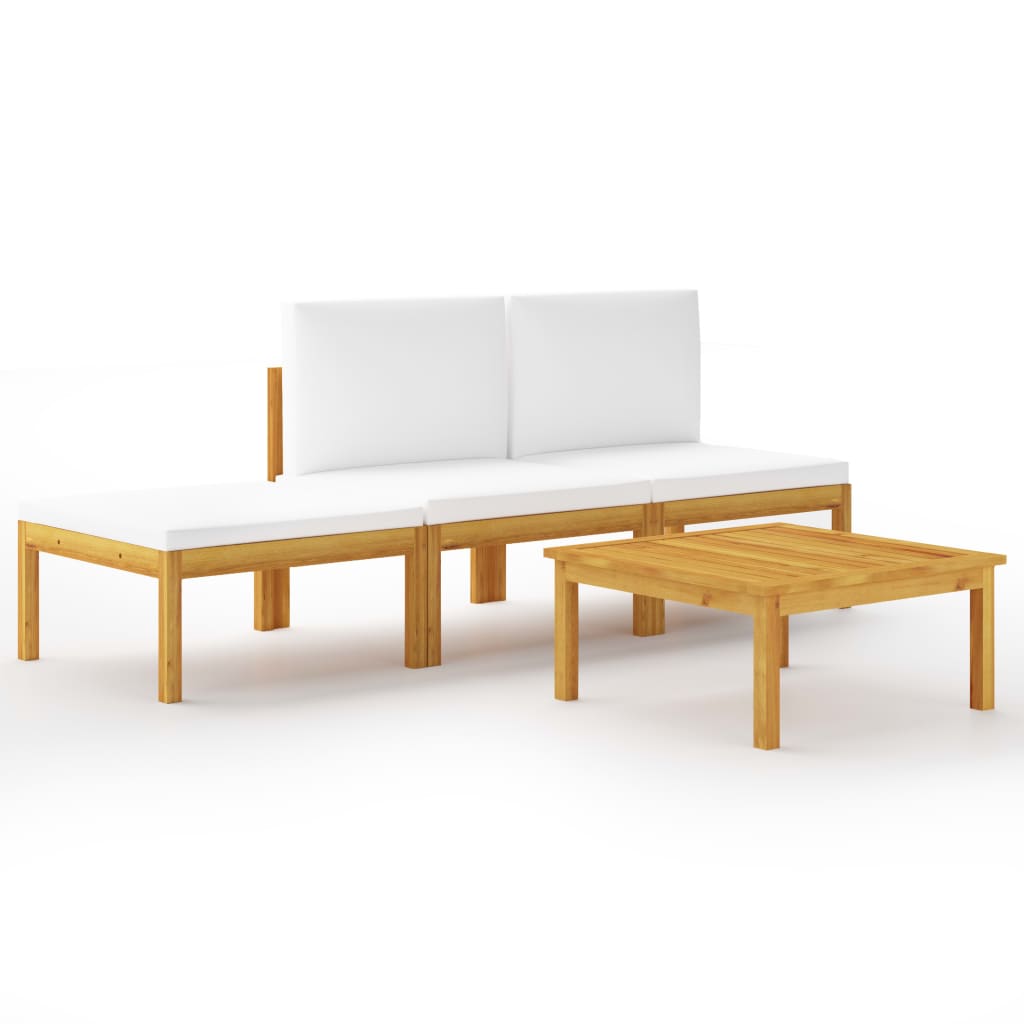 Garten-Lounge-Set Loungemöbel Sitzgruppen Sofa mit Kissen Massivholz Akazie - Bild 47 von 51