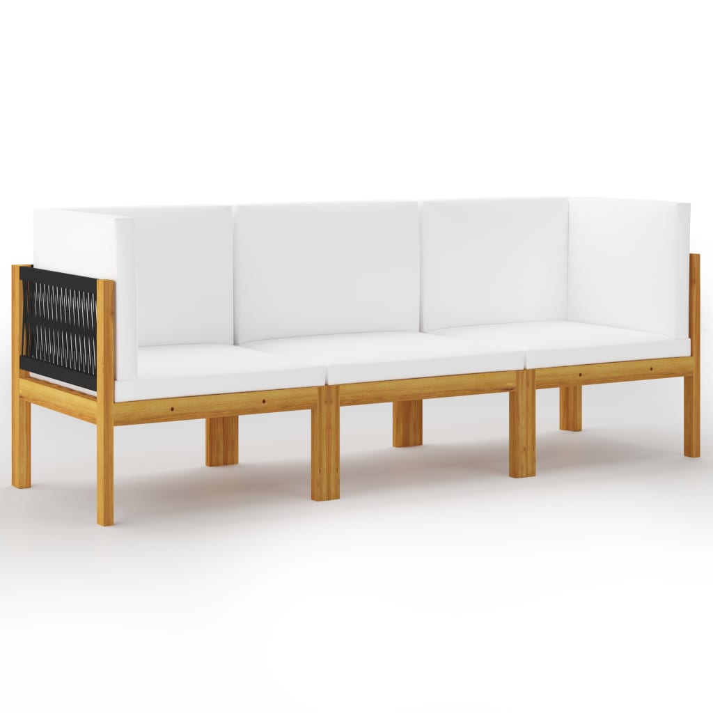 Garten-Lounge-Set Loungemöbel Sitzgruppen Sofa mit Kissen Massivholz Akazie - Bild 27 von 51