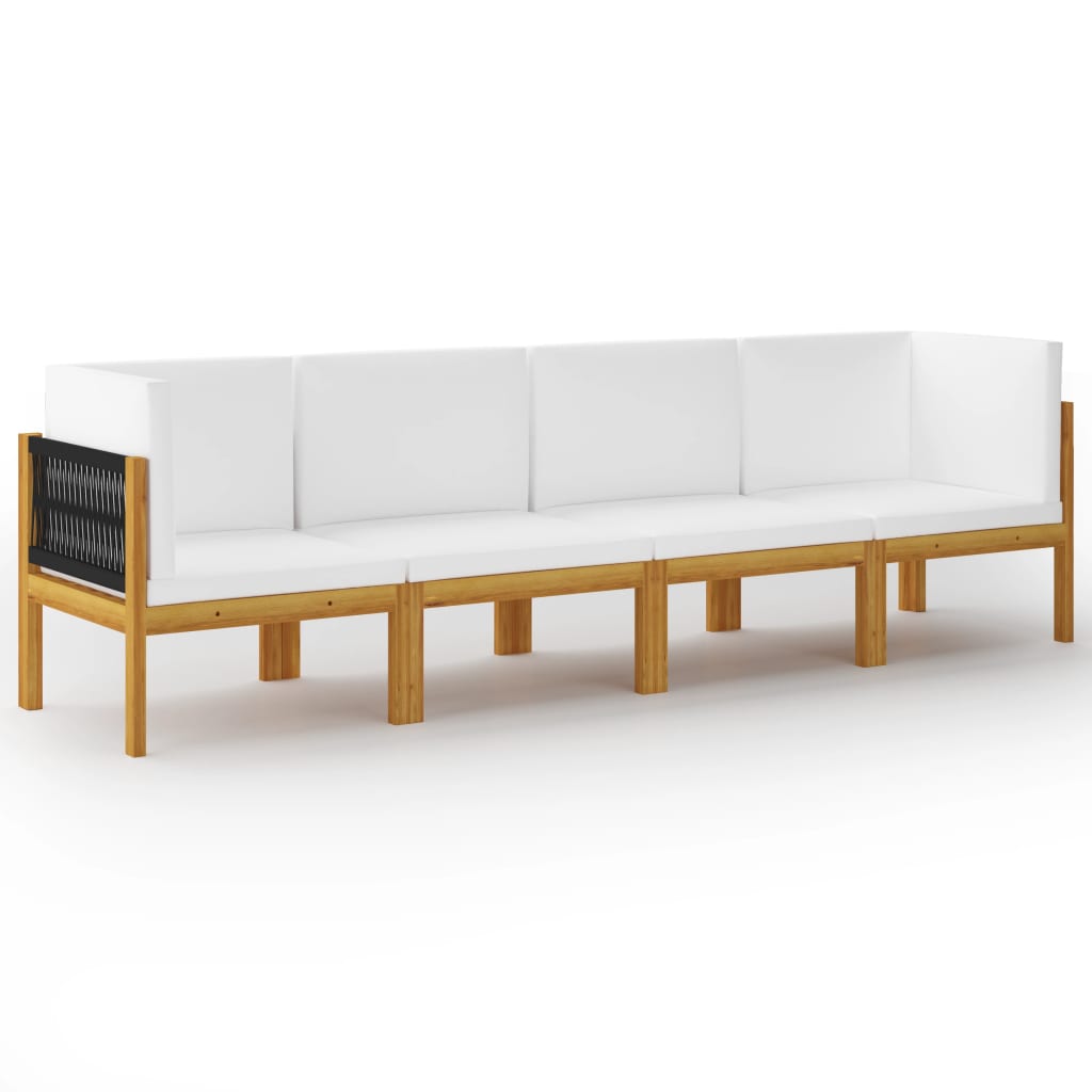Garten-Lounge-Set Loungemöbel Sitzgruppen Sofa mit Kissen Massivholz Akazie - Bild 28 von 51