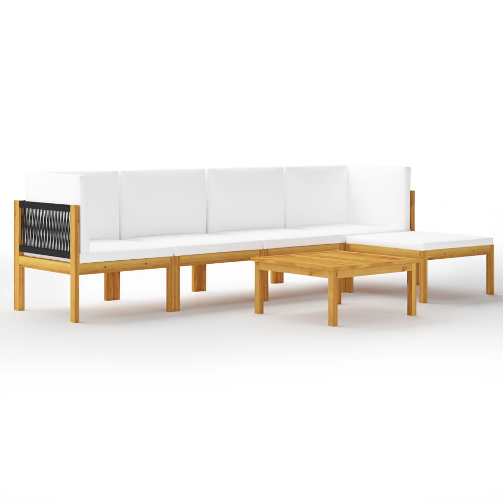 Garten-Lounge-Set Loungemöbel Sitzgruppen Sofa mit Kissen Massivholz Akazie - Bild 44 von 51