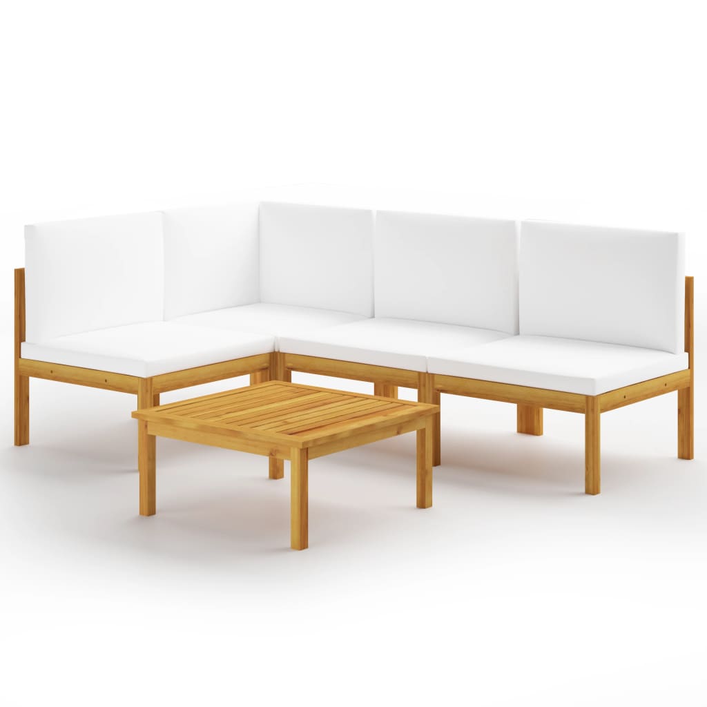 Garten-Lounge-Set Loungemöbel Sitzgruppen Sofa mit Kissen Massivholz Akazie - Bild 46 von 51