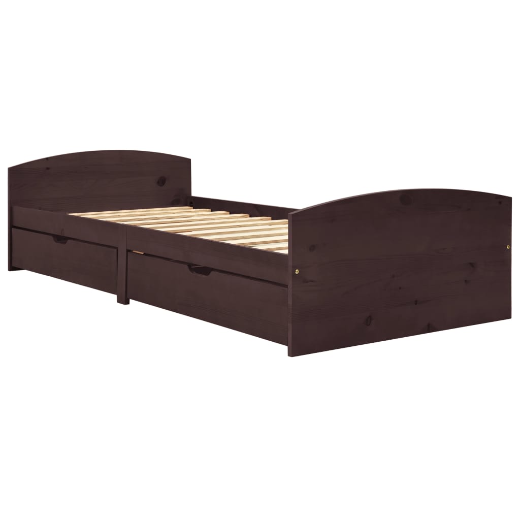 Einzelbett Kiefer-Massivholz Bettgestell Palettenbett Holzbett Bett 90x200 cm - Bild 10 von 56