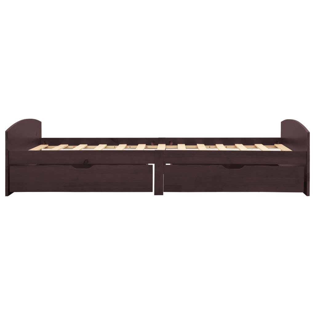 Einzelbett Kiefer-Massivholz Bettgestell Palettenbett Holzbett Bett 90x200 cm - Bild 12 von 56