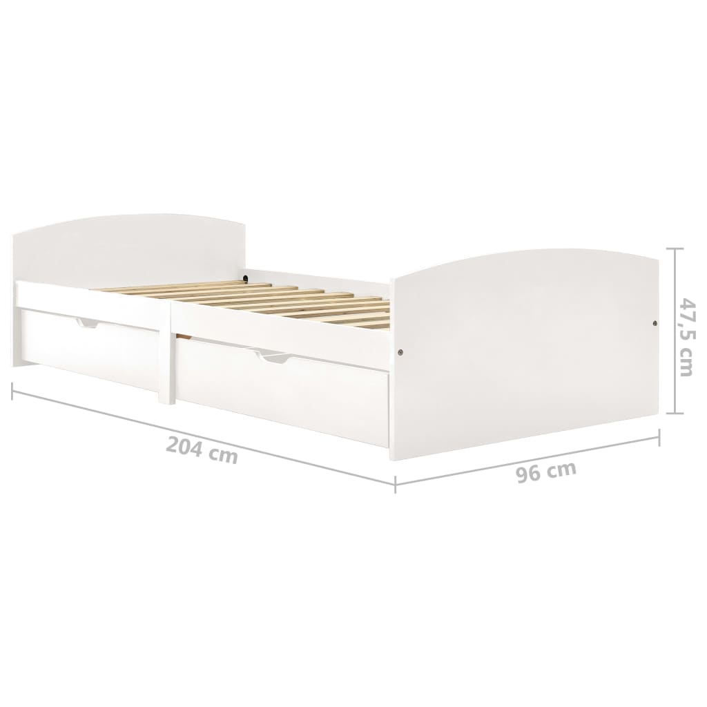 Einzelbett Kiefer-Massivholz Bettgestell Palettenbett Holzbett Bett 90x200 cm - Bild 49 von 56
