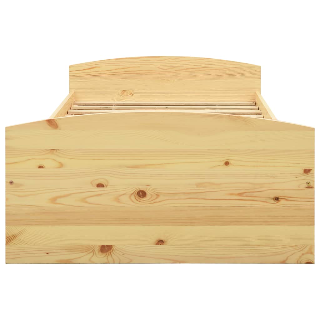 Einzelbett Kiefer-Massivholz Bettgestell Palettenbett Holzbett Bett 90x200 cm - Bild 18 von 56