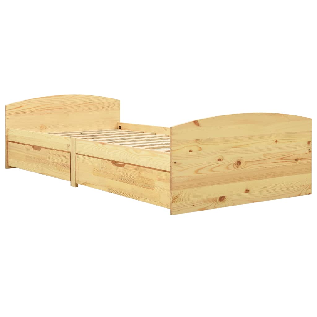 Einzelbett Kiefer-Massivholz Bettgestell Palettenbett Holzbett Bett 90x200 cm - Bild 17 von 56