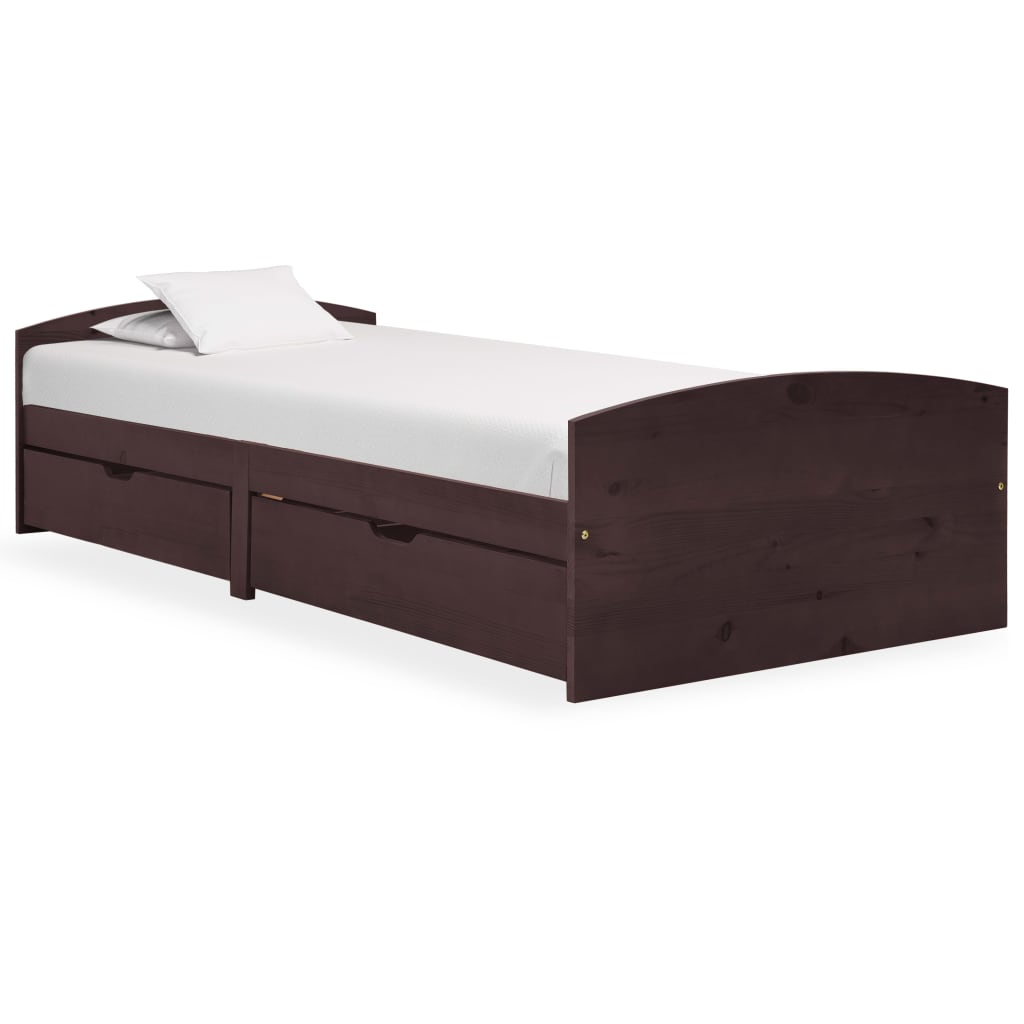 Einzelbett Kiefer-Massivholz Bettgestell Palettenbett Holzbett Bett 90x200 cm - Bild 9 von 56