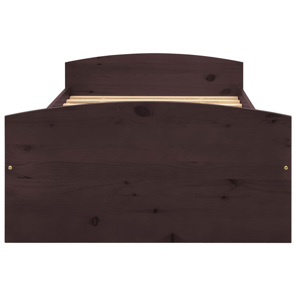 Einzelbett Kiefer-Massivholz Bettgestell Palettenbett Holzbett Bett 90x200 cm - Bild 11 von 56