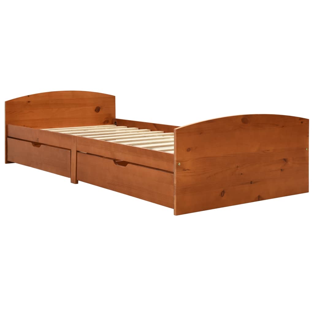 Einzelbett Kiefer-Massivholz Bettgestell Palettenbett Holzbett Bett 90x200 cm - Bild 31 von 56