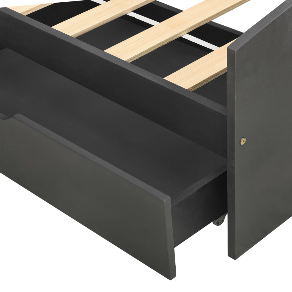 Einzelbett Kiefer-Massivholz Bettgestell Palettenbett Holzbett Bett 90x200 cm - Bild 54 von 56