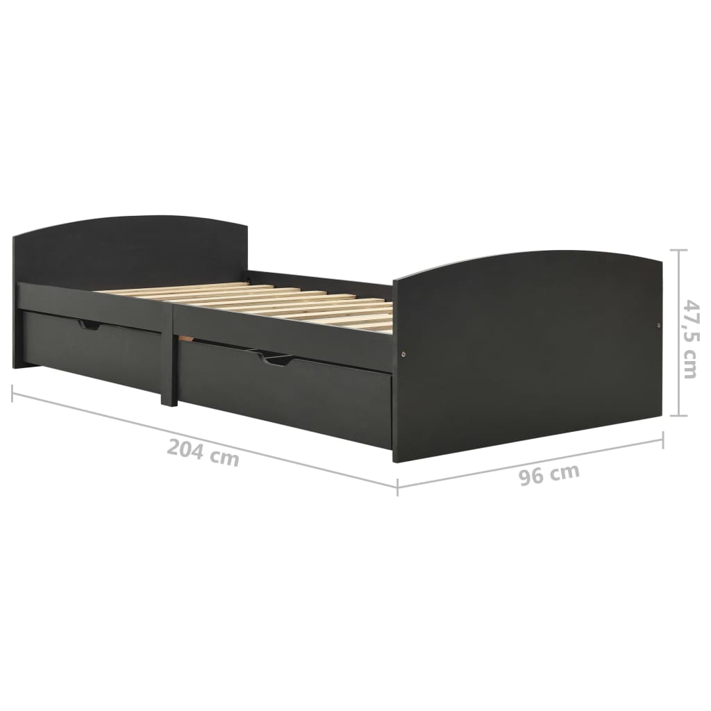 Einzelbett Kiefer-Massivholz Bettgestell Palettenbett Holzbett Bett 90x200 cm - Bild 56 von 56