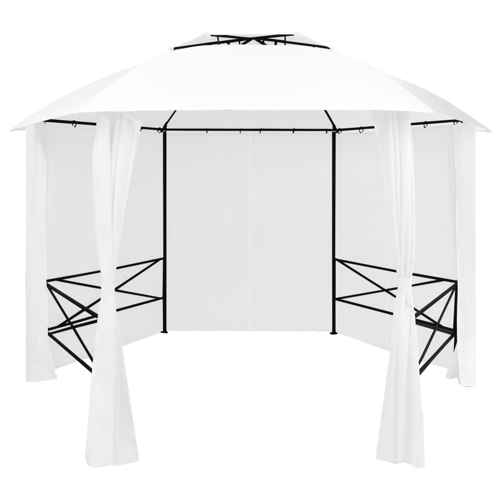 Gartenzelt Pavillon Eventzelt Festzelt Grillzelt mit Vorhängen 360x312x265 cm - Bild 14 von 16