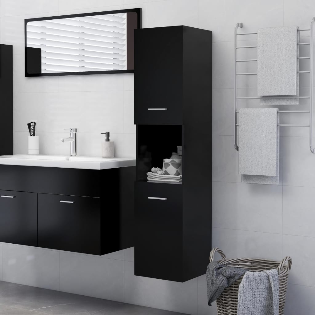 Badschrank Wandschrank Hochschrank Badezimmerschrank Hängeschrank 30x30x130cm - Bild 75 von 153
