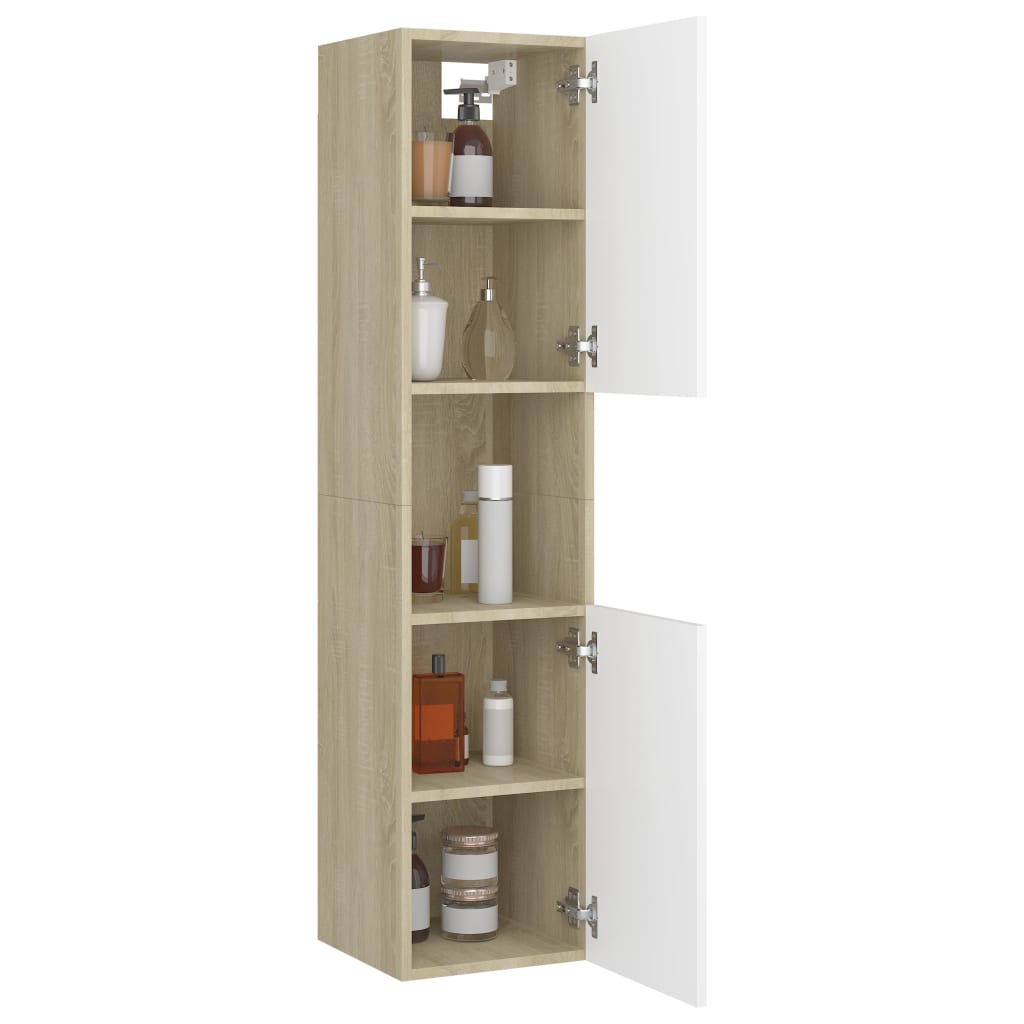 Badschrank Wandschrank Hochschrank Badezimmerschrank Hängeschrank 30x30x130cm - Bild 36 von 153