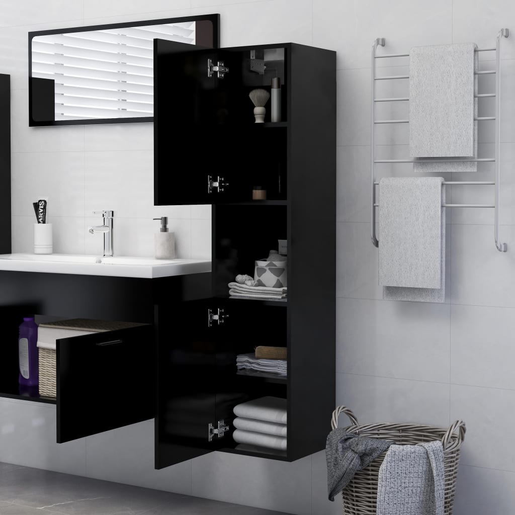 Badschrank Wandschrank Hochschrank Badezimmerschrank Hängeschrank 30x30x130cm - Bild 77 von 153